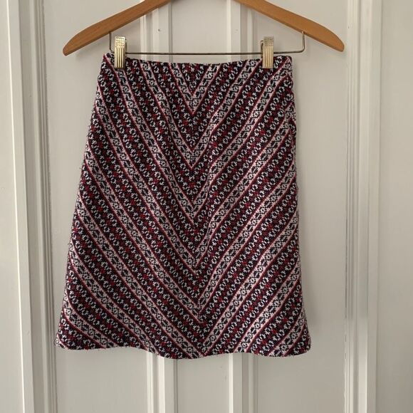 Red/blue white sweater mini skirt Cotton candy S - Picture 3 of 3